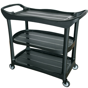 Compass Utility Cart Service Trolley with 3 Shelves 