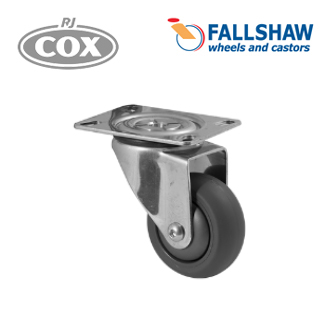 Fallshaw M Stainless Castors - 75mm Poly on nylon wheel