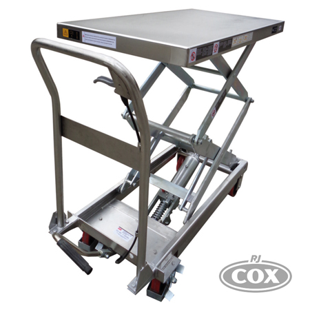 Stainless-Steel Manual Hydraulic Scissor Lift Table